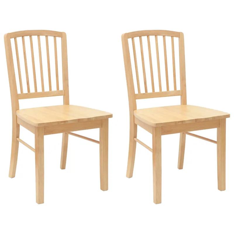 Valgomojo kėdės 2 pcs Natūrali 50 x 52,5 x 91 cm