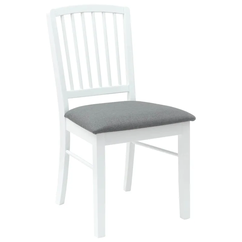 Valgomojo kėdės 2 pcs Balta 50 x 52,5 x 91 cm