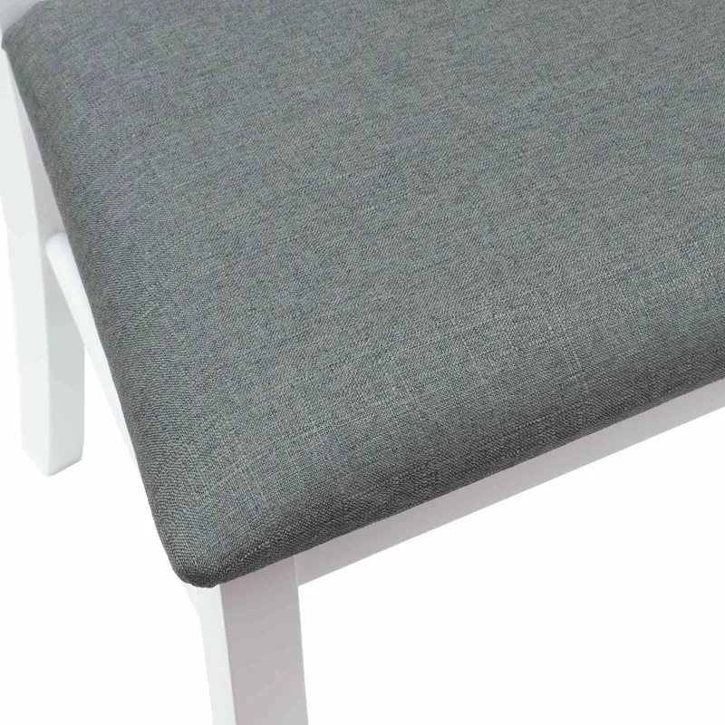 Valgomojo kėdės 2 pcs Balta 50 x 52,5 x 91 cm