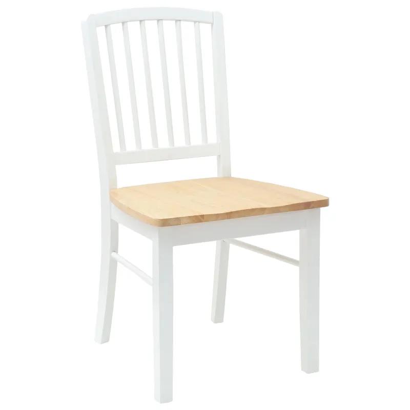 Valgomojo kėdės 2 pcs Balta 50 x 52,5 x 91 cm
