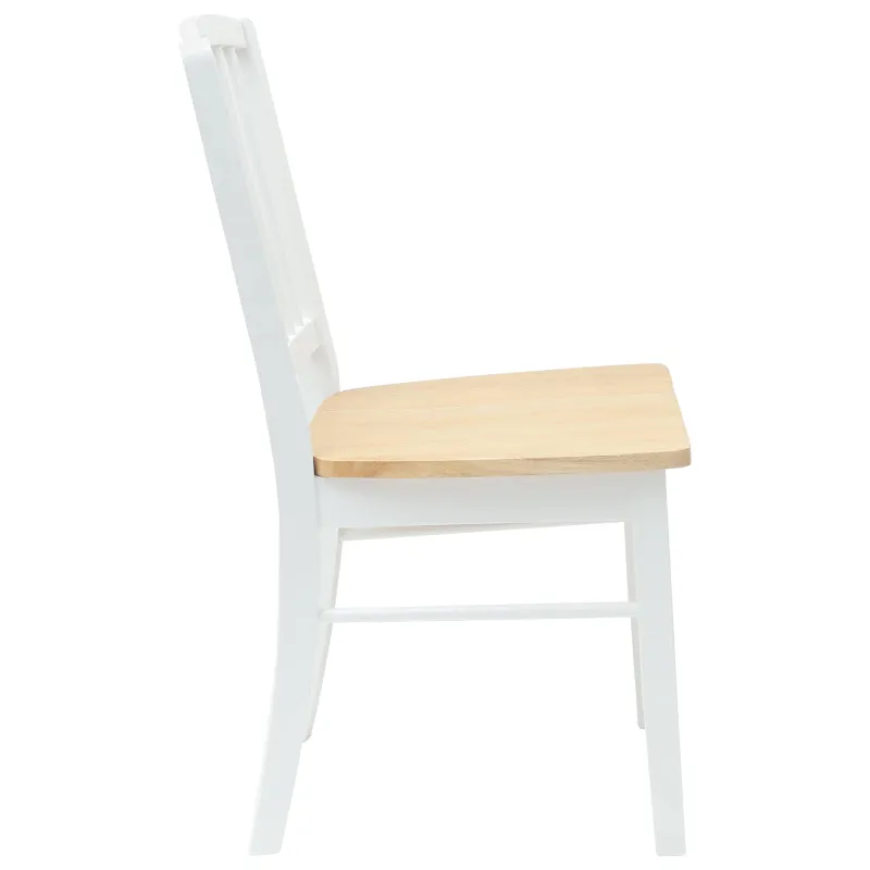 Valgomojo kėdės 2 pcs Balta 50 x 52,5 x 91 cm