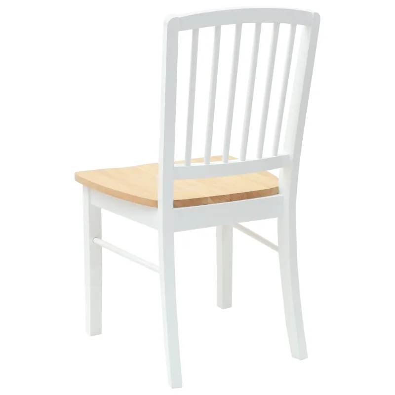 Valgomojo kėdės 2 pcs Balta 50 x 52,5 x 91 cm