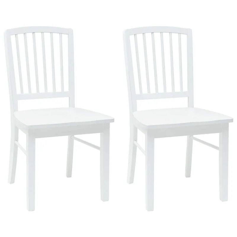 Valgomojo kėdės 2 pcs Balta 50 x 52,5 x 91 cm