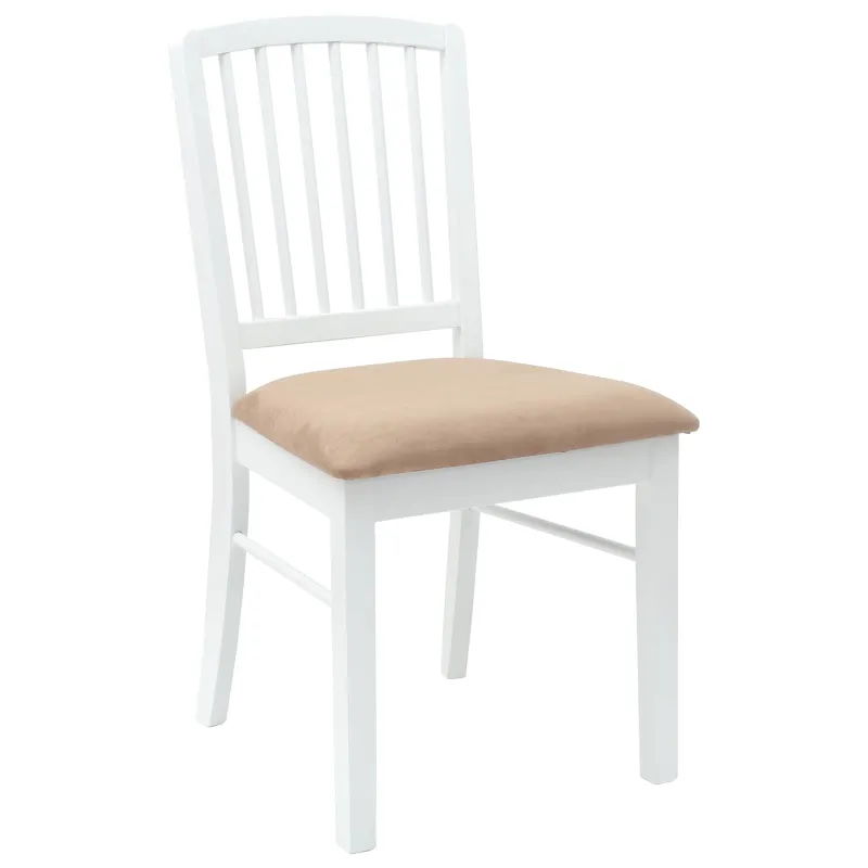 Valgomojo kėdės 2 pcs Balta 50 x 52,5 x 91 cm