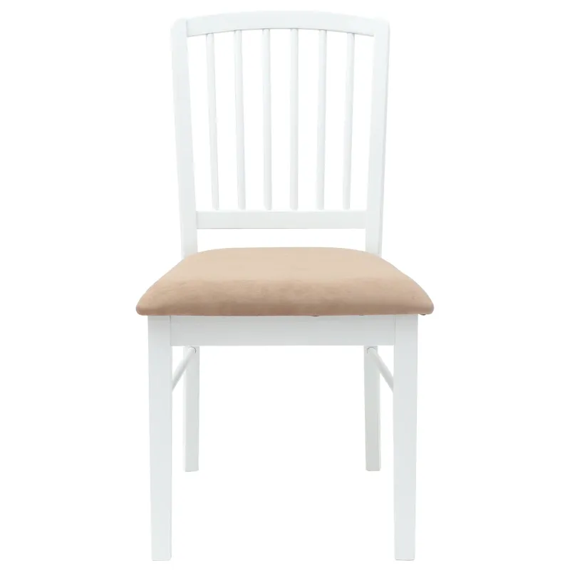 Valgomojo kėdės 2 pcs Balta 50 x 52,5 x 91 cm
