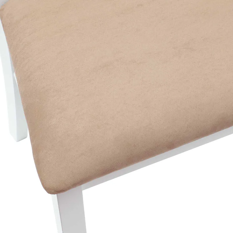 Valgomojo kėdės 2 pcs Balta 50 x 52,5 x 91 cm