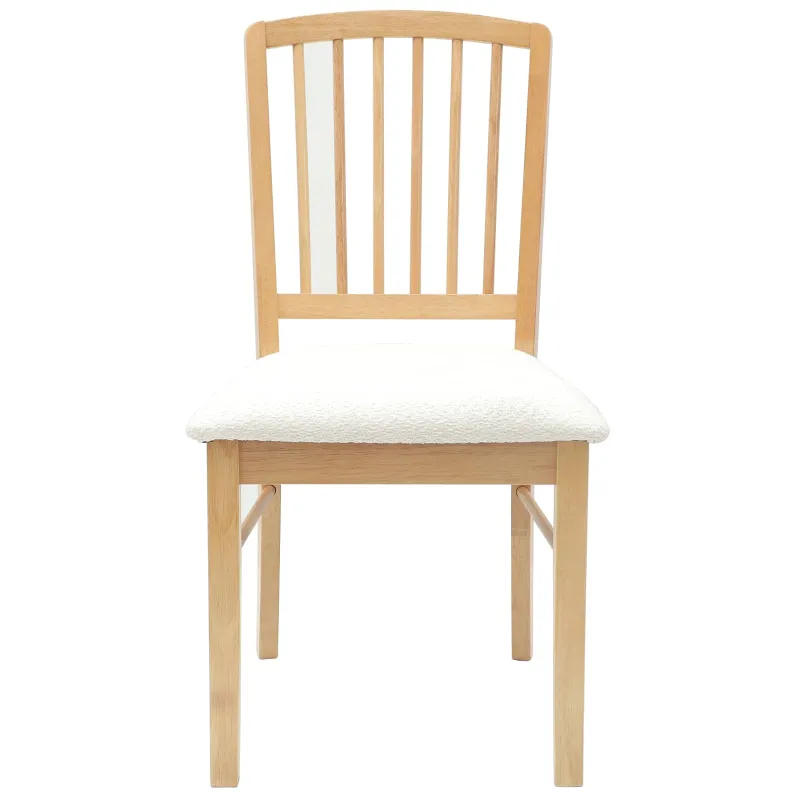 Valgomojo kėdės 2 pcs Natūrali 50 x 52,5 x 91 cm