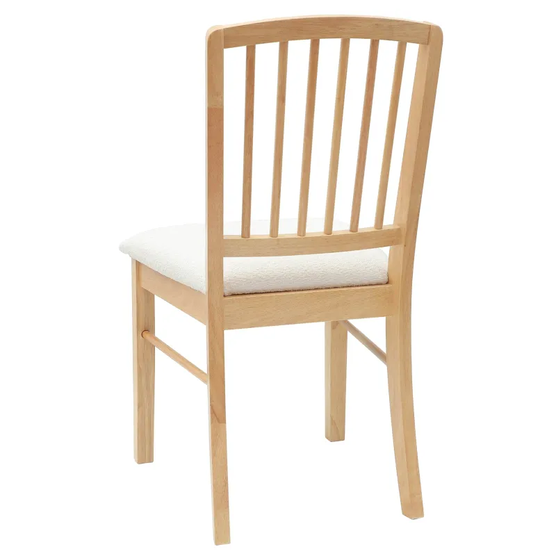 Valgomojo kėdės 2 pcs Natūrali 50 x 52,5 x 91 cm
