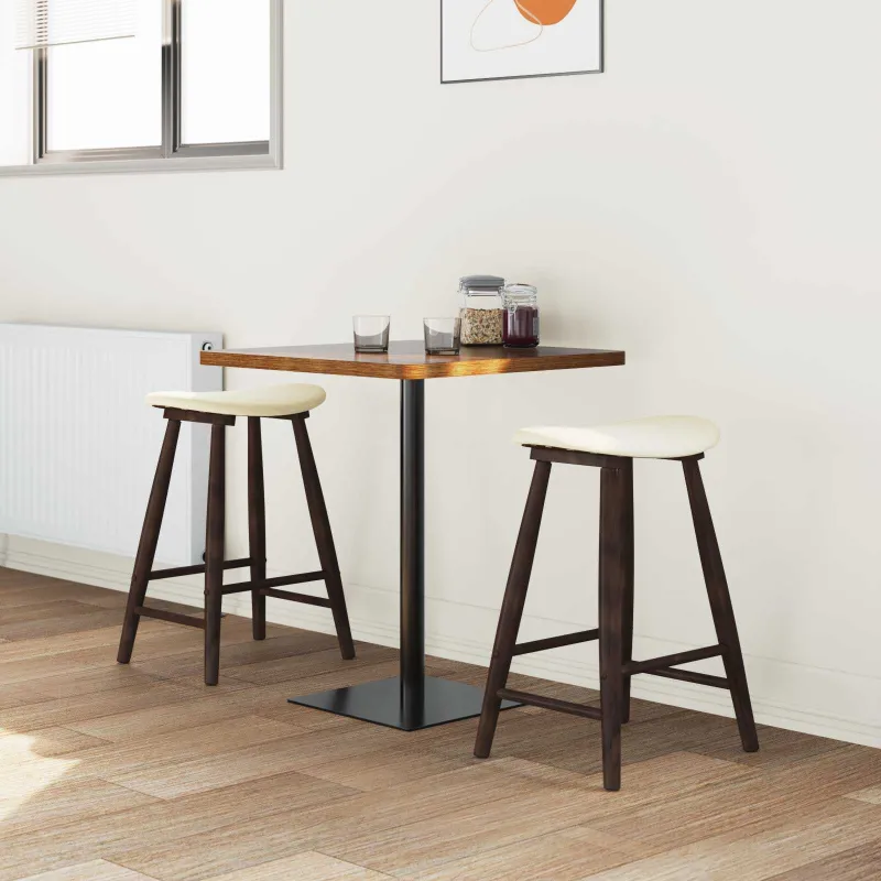 Valgomojo kėdės 2 pcs Šviesiai rudas 46 x 37 x 63 cm