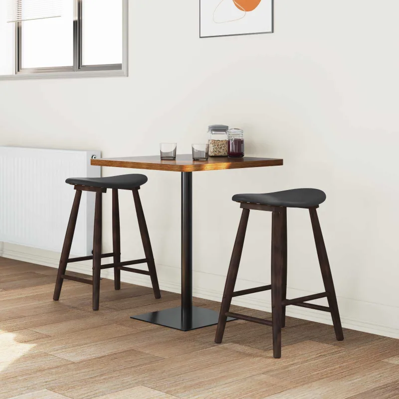 Valgomojo kėdės 2 pcs Šviesiai rudas 46 x 37 x 63 cm