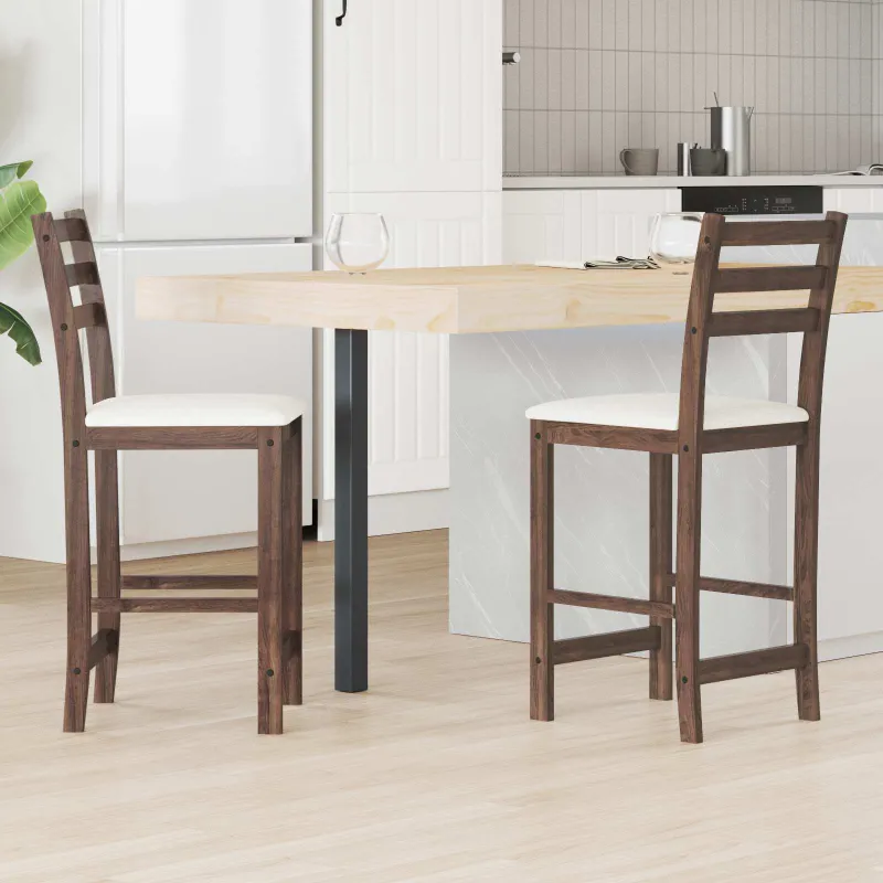 Valgomojo kėdės 2 pcs Šviesiai rudas 40 x 47,5 x 99,5 cm