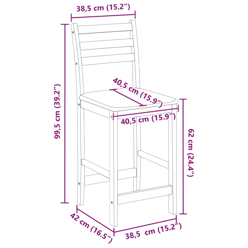 Valgomojo kėdės 2 pcs Šviesiai rudas 40 x 47,5 x 99,5 cm