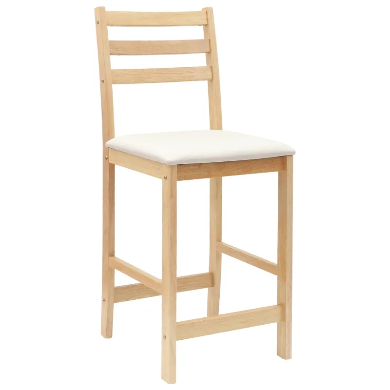 Valgomojo kėdės 2 pcs Natūrali 40 x 47,5 x 99,5 cm