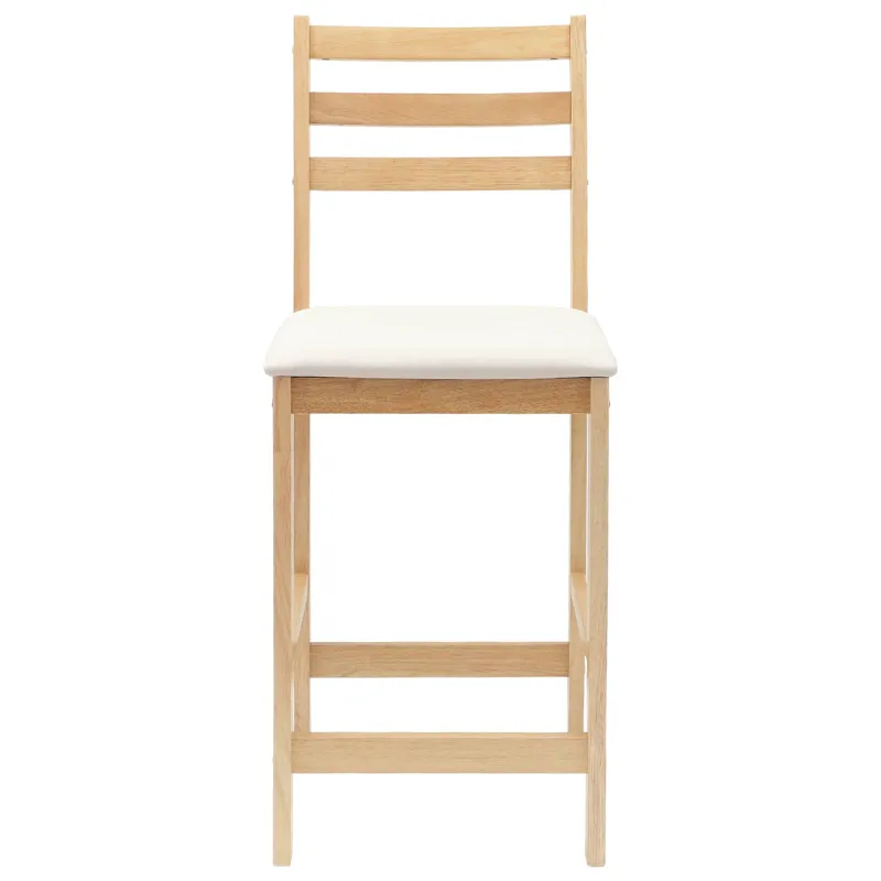 Valgomojo kėdės 2 pcs Natūrali 40 x 47,5 x 99,5 cm