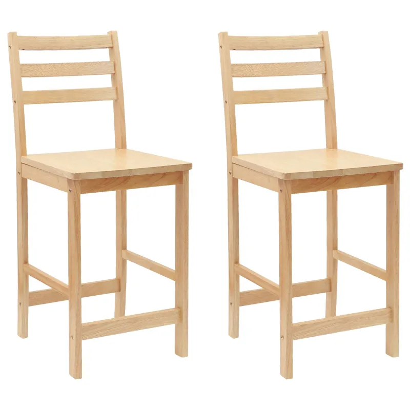 Valgomojo kėdės 2 pcs Natūrali 40 x 47,5 x 99,5 cm