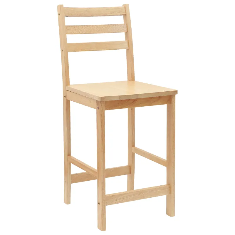 Valgomojo kėdės 2 pcs Natūrali 40 x 47,5 x 99,5 cm