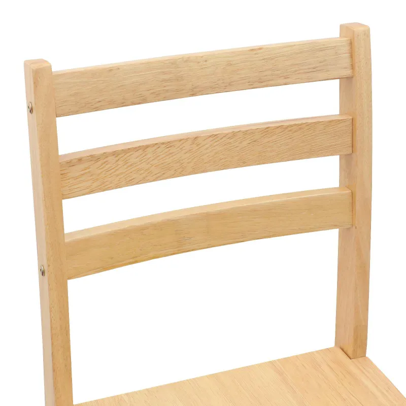 Valgomojo kėdės 2 pcs Natūrali 40 x 47,5 x 99,5 cm