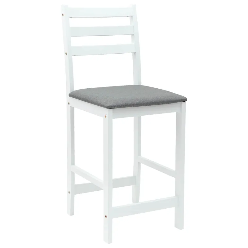 Valgomojo kėdės 2 pcs Balta 40 x 47,5 x 99,5 cm