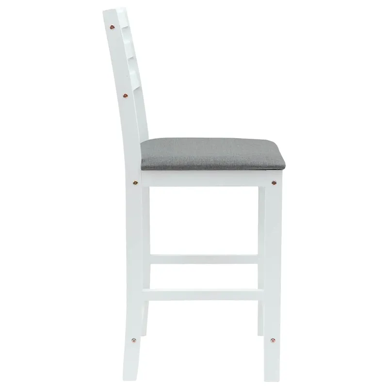 Valgomojo kėdės 2 pcs Balta 40 x 47,5 x 99,5 cm