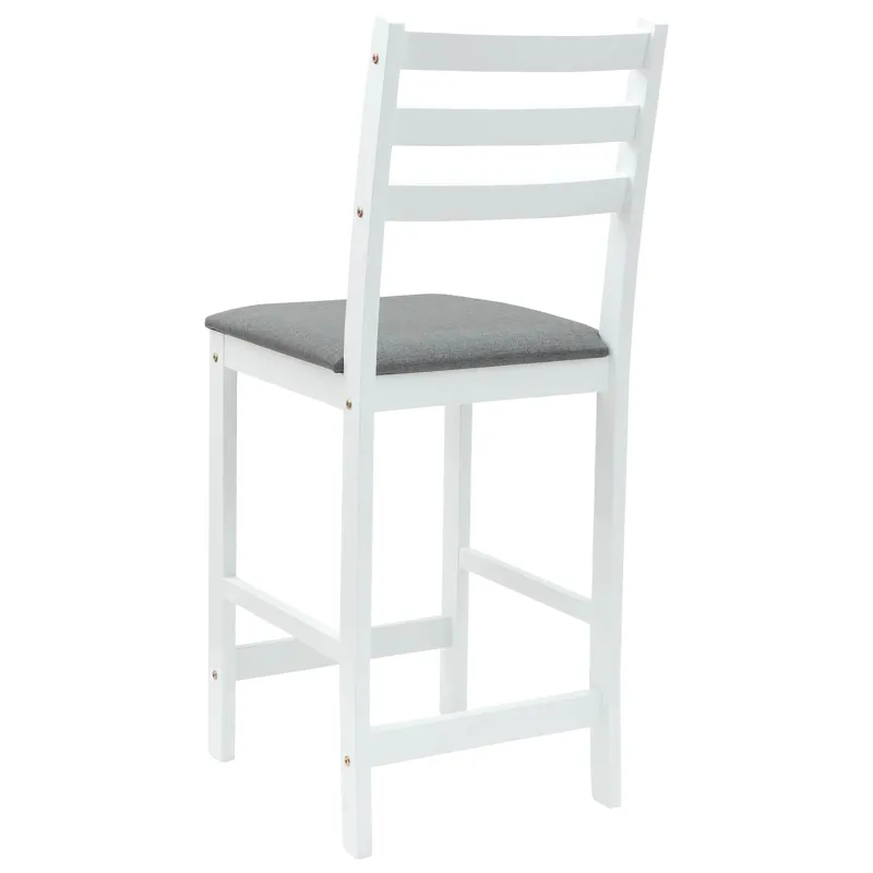 Valgomojo kėdės 2 pcs Balta 40 x 47,5 x 99,5 cm