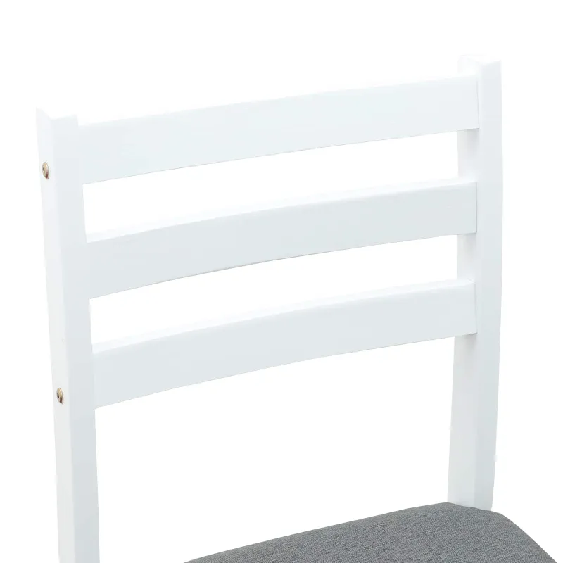 Valgomojo kėdės 2 pcs Balta 40 x 47,5 x 99,5 cm