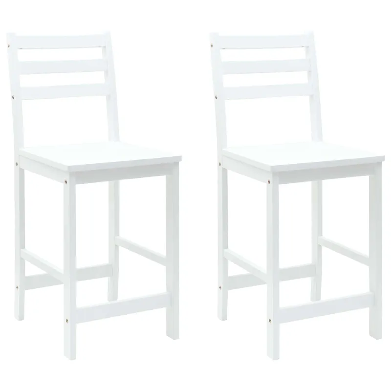 Valgomojo kėdės 2 pcs Balta 40 x 47,5 x 99,5 cm