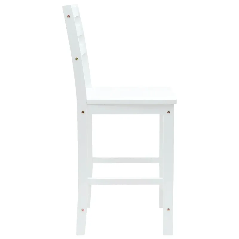 Valgomojo kėdės 2 pcs Balta 40 x 47,5 x 99,5 cm