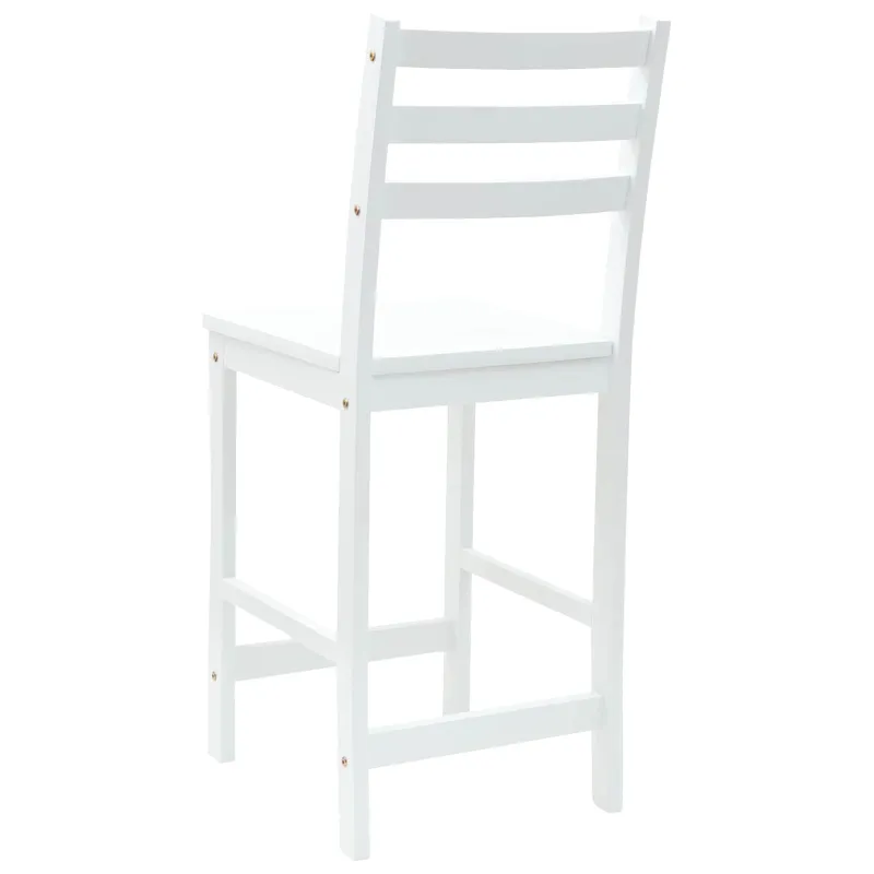 Valgomojo kėdės 2 pcs Balta 40 x 47,5 x 99,5 cm
