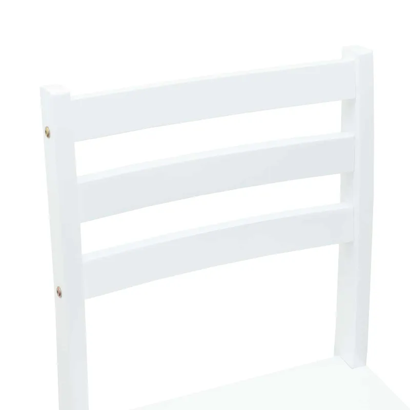 Valgomojo kėdės 2 pcs Balta 40 x 47,5 x 99,5 cm