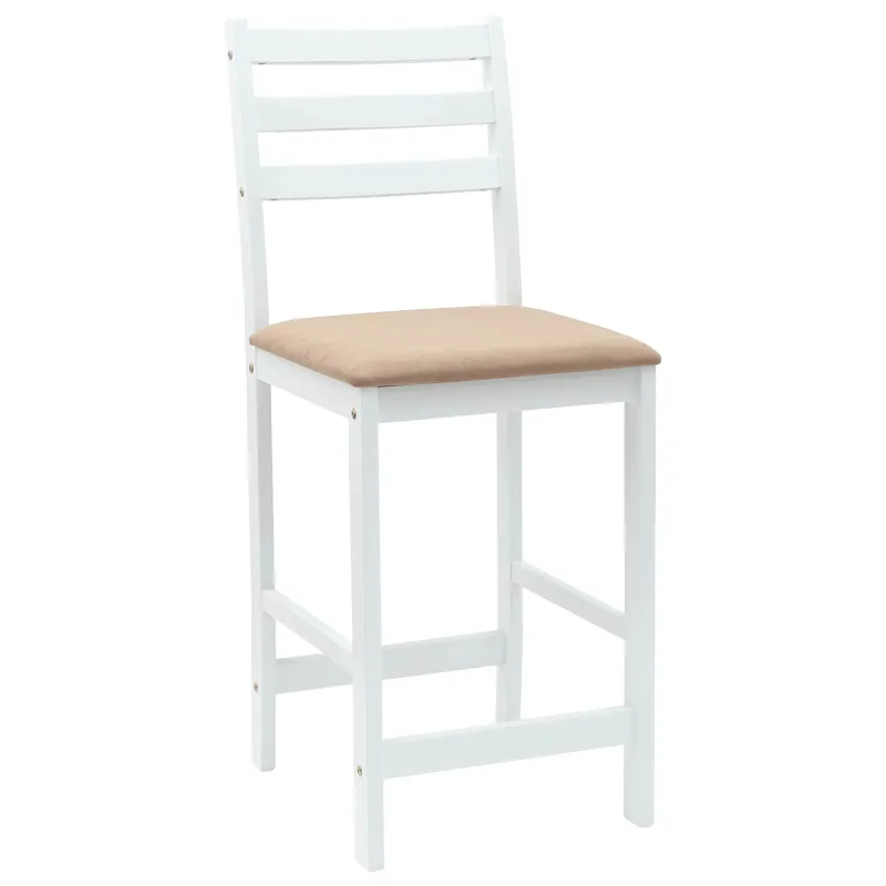 Valgomojo kėdės 2 pcs Balta 40 x 47,5 x 99,5 cm