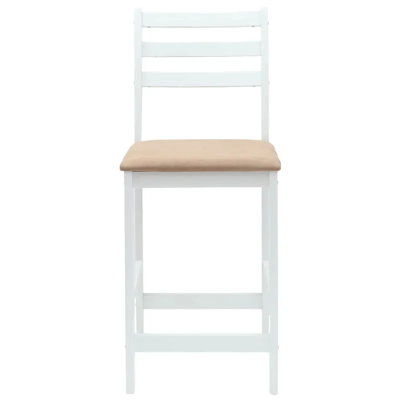 Valgomojo kėdės 2 pcs Balta 40 x 47,5 x 99,5 cm