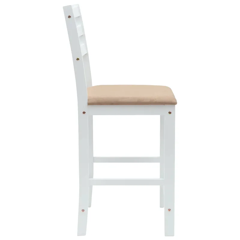 Valgomojo kėdės 2 pcs Balta 40 x 47,5 x 99,5 cm