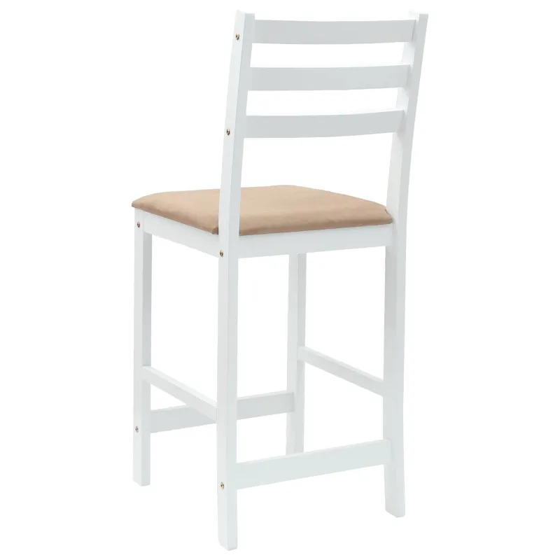 Valgomojo kėdės 2 pcs Balta 40 x 47,5 x 99,5 cm