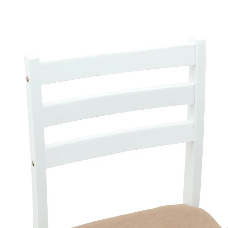 Valgomojo kėdės 2 pcs Balta 40 x 47,5 x 99,5 cm