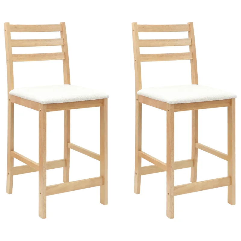 Valgomojo kėdės 2 pcs Natūrali 40 x 47,5 x 99,5 cm