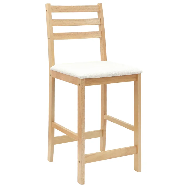 Valgomojo kėdės 2 pcs Natūrali 40 x 47,5 x 99,5 cm