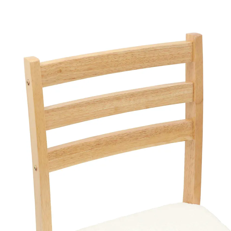 Valgomojo kėdės 2 pcs Natūrali 40 x 47,5 x 99,5 cm