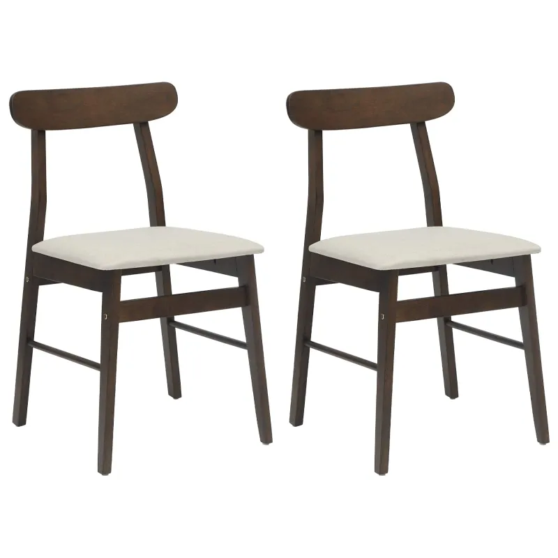 Valgomasis krėslas 2 pcs Tamsiai ruda, Šviesiai ruda