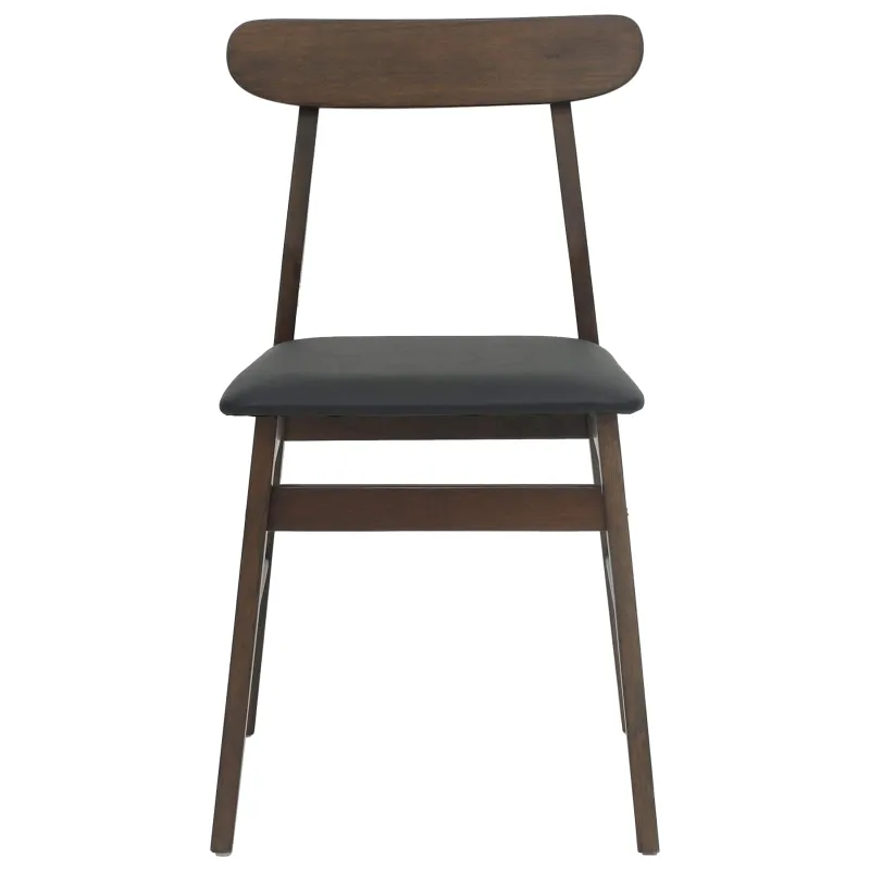 Valgomasis krėslas 2 pcs Tamsiai ruda ir juoda