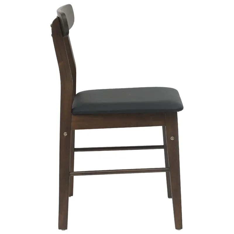 Valgomasis krėslas 2 pcs Tamsiai ruda ir juoda