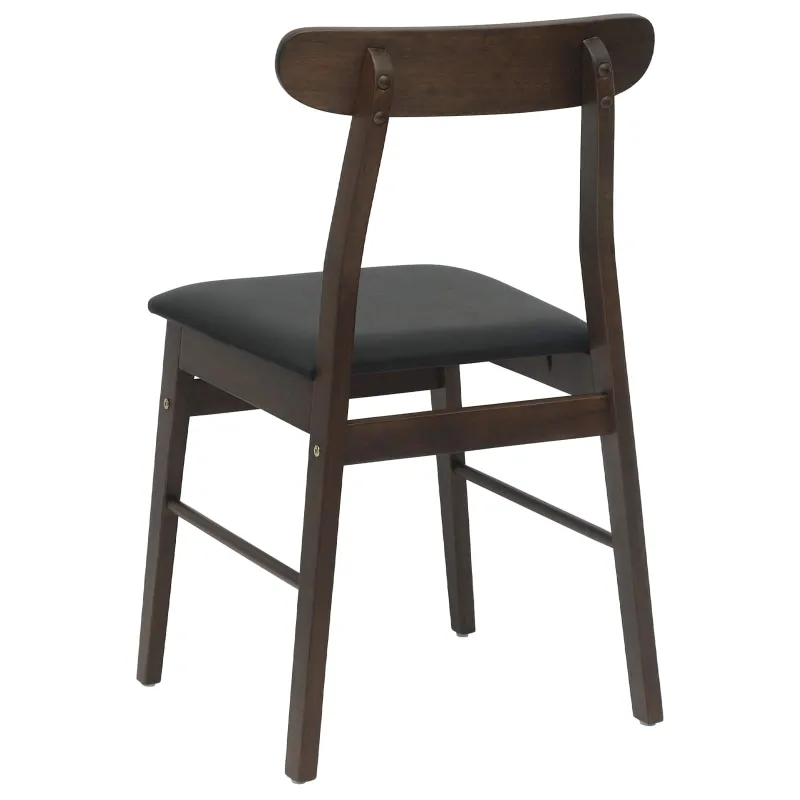Valgomasis krėslas 2 pcs Tamsiai ruda ir juoda