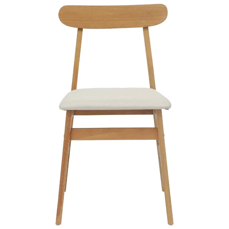 Valgomasis krėslas 2 pcs Natūralus ir šviesus