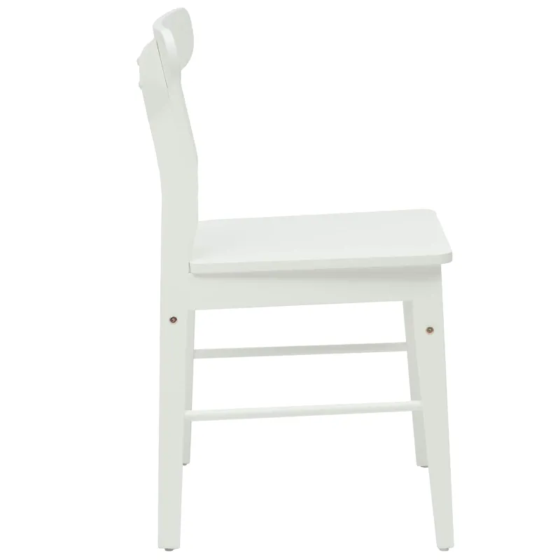 Valgomasis krėslas 2 pcs Balta 43 x 44,5 x 77 cm