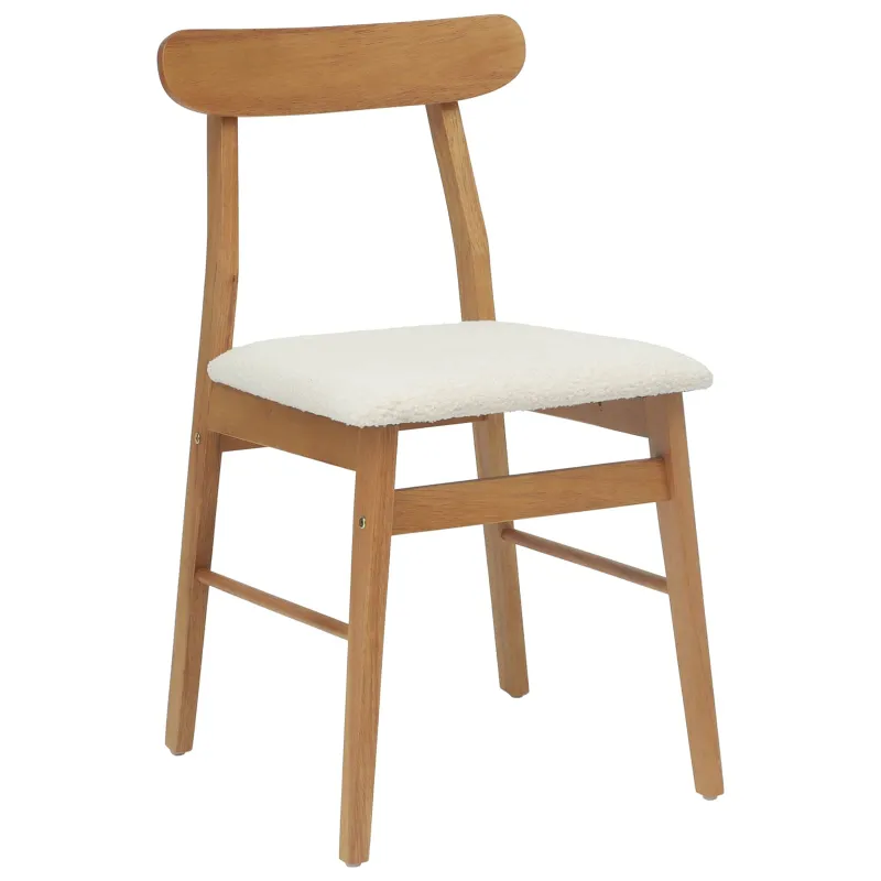 Valgomasis krėslas 2 pcs Natūralus ir šviesus
