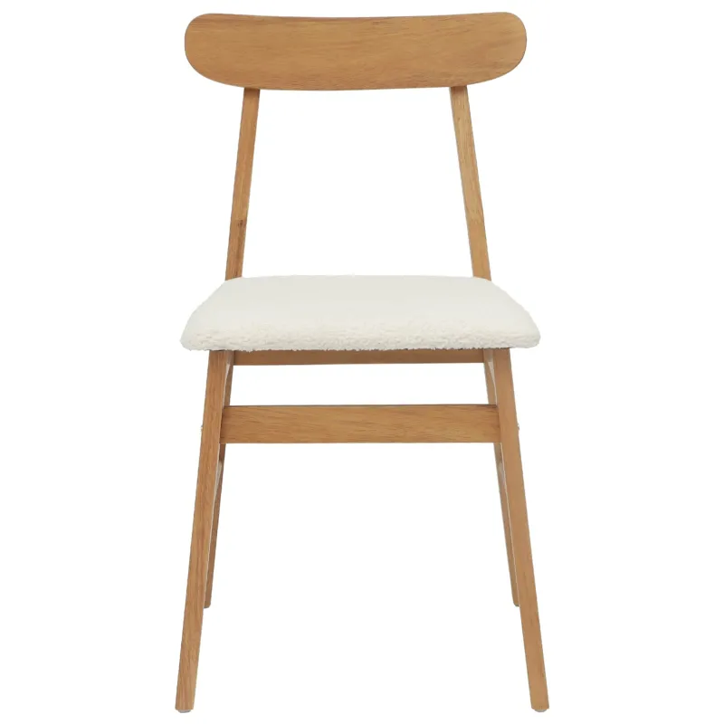 Valgomasis krėslas 2 pcs Natūralus ir šviesus