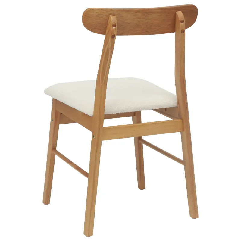 Valgomasis krėslas 2 pcs Natūralus ir šviesus