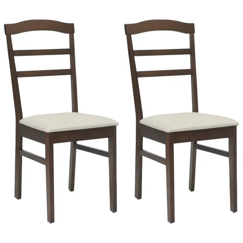 Valgomasis krėslas 2 pcs Šviesiai rudas ir šviesus