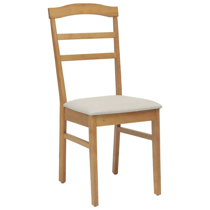 Valgomasis krėslas 2 pcs Natūralus ir šviesus