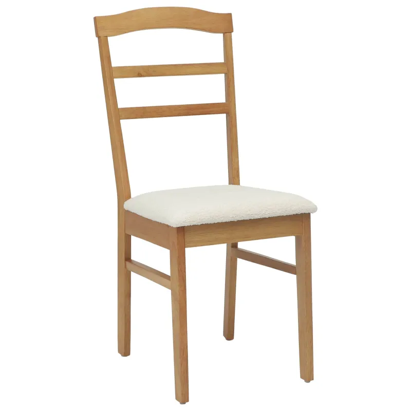 Valgomasis krėslas 2 pcs Natūralus ir šviesus