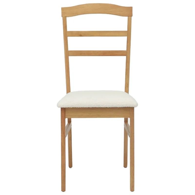 Valgomasis krėslas 2 pcs Natūralus ir šviesus